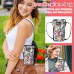 V&auml;ike PVC &otilde;lakott, N&ouml;&ouml;biga telefonikott, &Otilde;lakott, Rahakott, Nutitelefoni tasku, Krediitkaardiga One Size