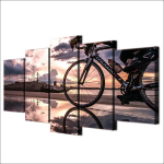 5-osaline l&otilde;uend Maalimine Kunst Jalgratas P&auml;ikesepaiste Jalgrattas&otilde;it Maalimine Seinapildid Kaasaegne kodukaunistus Elutoa kaunistus Plakatid Ilma raamita 20x35cm*2 20x45cm*2 20x55cm*1