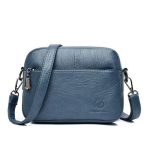 Nahast &otilde;lakotid Crossbody naistele Moodne v&auml;ike kott Daami ehtsast nahast Naiste k&auml;ekotid MIT 21x15x7cm sinine