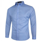 Moodne meeste Slim Fit pikkade varrukatega s&auml;rk L must