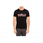 Polo Ralph Lauren SS25 &Uuml;mmarguse kaelusega logotr&uuml;kiga l&uuml;hikeste varrukatega T-s&auml;rk Meeste T-s&auml;rgid Must 710753371-001 S