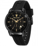 Maserati Successo Kronograaf Silikoonrihm Must T&auml;hikvarts R8871621011 Meeste Kell must