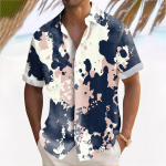 Hawaii s&auml;rk meestele, meeste vintage n&ouml;&ouml;pidega keeglis&auml;rgid l&uuml;hikeste varrukatega suvine rannas&auml;rk L