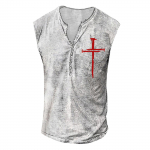 Meeste suvise surfi rannapaagiga vabaajaline hingav varrukateta topp vaba tr&uuml;kiga meeste s&auml;rk XXXL kohv