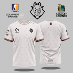G2 Esports Klubi 2025 Valge S&auml;rk League Of Legends CSGO Professionaalse Liiga M&auml;ngija Vorm F&auml;nnidele Kohandatud T-s&auml;rgid Unisex Topid XL