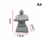 Retro Lehtla Hiina Laternaid Mini Pagoodi Mudel Dekoratsioon Kivi Minifiguur Liivakivi Kodu Aksessuaarid