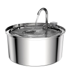 Tuya WIFI Laetav Automaatne S&ouml;&ouml;tur Roostevabast Terasest Induktsiooniga Lemmikloomade Vee purskkaev Nutikas Lemmiklooma Toidu dosaator Round Stainless Steel USB Pet gray
