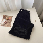Retro k&otilde;rge v&ouml;&ouml;kohaga velvetist p&uuml;ksid naistele kevads&uuml;gis sirged, kausaalsed t&auml;ispikad p&uuml;ksid Korea mood kottis All Match mustad p&uuml;ksid XXL