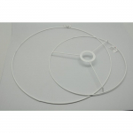 Ens. Armature abat-jour suspension conique &Oslash;25 x &Oslash;40 cm valge