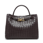 K&auml;sitsi kootud kott Metallist liblika pandlaga &otilde;lakott Suure mahutavusega k&auml;ekott Crossbody 35*24*14cm gray