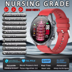 2025 Uus Impulssravi Nutikell EKG Kusihappe Vere hapniku S&uuml;dame l&ouml;&ouml;gisageduse Verer&otilde;hu CES Une tervise monitor Meeste nutikell HUAWEI jaoks Red-Silicone