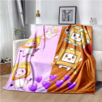 Lankybox Boxy ja Foxy pehme tekk, YouTube'i internetikuulsused, laste kingitus, s&otilde;bra kingitus, lemmikloom, Justin Kroma ja Adam McArthur 30x40in