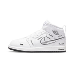 Air Jordan 1 Mid PS Skeem Laste Tossud Valge Must DQ1866-100 29.5