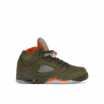 Air Jordan 5 Retro GS Olive 2024 Laste tossud Roheline Armee-Oliiv P&auml;ikesekollane 440888-308 36