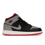 Air Jordan 1 Mid GS Bred Shadow Laste tossud Must Tulepunane Valge DQ8423-006 40