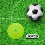 10 Pack 6" Non-Slip Rubber Flat Cones for Agility, Soccer, And Basketball Training roheline