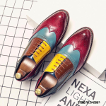 Moodne Briti Disainer V&auml;rviline Segu Terava Otsaga Brogue Nahast Kingad Madalad Meestele 2025 &Uuml;likonna Ametlikuks Pulma Balli Oxford Zapatos Hombre 11 gray