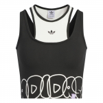 Adidas Originals City Skate Top Tank Kitsas l&otilde;ige &Uuml;mar kaelus Moodne Vabaaja Sporditops Naiste Topid Must Roosa Valge JN1676 M