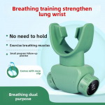 Hingamistreener Kopsurespiraator Fitnessivarustus Hingamisteede Silikoon K&otilde;rgm&auml;estiku Treening V&auml;lis&otilde;hu v&auml;ljahingamise Treeningt&ouml;&ouml;riist roheline