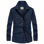 Meeste pikkade varrukatega avar s&auml;rk Kevad- ja s&uuml;gisene suur s&otilde;jav&auml;es&auml;rk XXXXL sinine