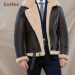 Meeste talvejope Mootorratta jakid Paks mantel Vintage kasukas Nahkjakk Ka&scaron;miirpolsterdatud XL kohv