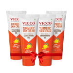 Vicco Kurkumikreem nahale 15g Pakk 4 tk | Looduslik Ayurveda niisutaja s&auml;rava, &uuml;htlase tooniga naha jaoks