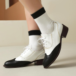 retro klassikaline segav&auml;rvid oxford kingad naiste brogue kingad paeladega vabaajakingad jalatsid toss 39 must
