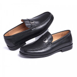 Luksuslikud meeste penny loafferid Ehtne nahk Slip-on Must Vabaaja &Auml;ri Kingad Meeste Pulmapidu Kontori Kingad 39 must