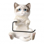 Seinale paigaldatav tualettpaberi hoidja Paberrulli dosaator Realistlik 3D kassi kuju Vannituba K&ouml;&ouml;k Paberdosaatori riiul valge