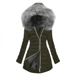 Naiste Mood Talvine &Uuml;hev&auml;rviline Pikkade Varrukatega Kapuutsiga Pikk Lukuga Puuvillane Jakk Soe Mantel Sulejakk XL punane