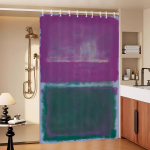 Mark Rothko Klassikaline Vintage 1 tk Muster Du&scaron;ikardin Pluss Konksud Veekindel Masinpestav Pol&uuml;esterkangast Abstraktne 90x180 cm
