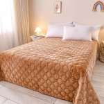 Korallifliisist tekk Linad Tepitud libisemiskindlad Kahekihilised flanelltekid Soojad tekid Vaba aja tekid Konditsioneer Tekid 200*230cm khaki