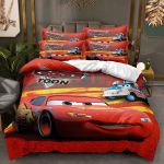 Laste Lightning Cartoon Voodipesu Kolmeosaline Tekikott EU single 135*200