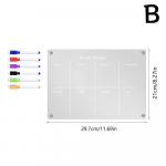 K&uuml;lmkapimagnet Kalendritahvel N&auml;dala Planeerija Korduvkasutatav Kuivkustutatav Magnetiline Valge Tahvel Akr&uuml;&uuml;l K&uuml;lmkapikleebis S&otilde;num Men&uuml;&uuml; Vidinad