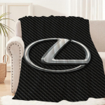 L-Lexus-ES Lahe logoga autotekk Diivani tekk Reisimine Kodu Piknik Flanellist Tekk S&uuml;nnip&auml;evakingitus Soe Mugav 30x40in