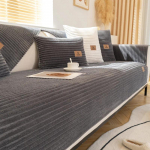 Flanelldiivani kate Talvine tihendav soe pehme pl&uuml;&uuml;sis vertikaalsed jooned padjad libisemiskindlad elutoa nahkdiivani seljatugi k&auml;etoed 70x70cm 1pcs