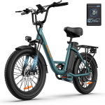 URLIFE E20 Mitme Maastiku E-jalgratas 48V13Ah Aku 500W Mootor 20-tollised Paksud Rehvid 25KM/H Tippkiirus 65KM S&otilde;iduulatus Linna Pendeldamine Elektrijalgratas roheline