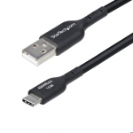 USB-A to USB-C kaabel - STARTECH - 4m - Kiirlaadimine 3A - USB 2.0 - Must