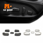 for Nissan Maxima 2016 17 18 Styling Accessories Car Seat Adjustment Switch Button Cover Trim ABS Carbon fiber/Chrome 5pcs Chrome silver