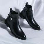 Talvised uued meeste terava otsaga pruunid mustad Chelsea poolsaapad Briti disainer Botas Trend vabaaja k&otilde;rged punk-roki kingad 46