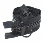 Meetee 75-150cm 20# Suur Must Vaiklukk Topeltliuguriga Avatud Otsaga Lukk Puhvjakk Jope Telk Lukud Parandus &Otilde;mblustarvikud No.20&150cm must