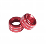 For Toyota Tundra 2007-2013 Aluminium alloy Silver/Red Car Audio Stereo Volume Control Knob Ring Cover Car Accessories punane