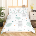 Armas j&otilde;ehobu tekikott King Queen Loomateemaline voodipesukomplekt lastele teismelistele t&auml;iskasvanutele J&otilde;ehobu tekkikate Roosa tekkikate EU Single(135x200cm)