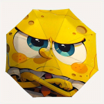 1 tk Spongebob Automaatselt Avanev/Sulev Kokkupandav Kaasaskantav Vihmavari 8-ribilise Struktuuriga Naistele/Meestele, Aastaringselt Kasutatav a0901066