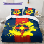 FCSB Muster Voodipesu, Tekikomplekt Tekikate Padjap&uuml;&uuml;r Kodu S&uuml;nnip&auml;evakingitus (1 * tekikott + 2 * padjap&uuml;&uuml;ri, ilma s&uuml;damikuta) 135x200cm yellow
