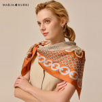 Maria Gucci k&otilde;rgekvaliteediline siidist ruudukujuline sall 90*90cm