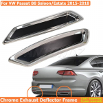VW Passat B8 Kroomitud Summuti Difuusori Raam 2015-2018 Roostevabast Terasest Autotarvikud Tagumine RLine Tuning Highline TSU FSU TDI