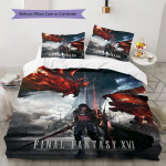Final Fantasy Mustriga Voodipesu Tekikomplekt Tekikate Padjap&uuml;&uuml;r Kodu Kaunistus Kingitus (1 * tekikott + 2 * padjap&uuml;&uuml;ri, ilma s&uuml;damikuta) 155x200cm