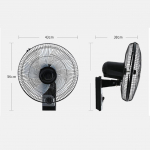 220V 16-tolline 3-tasemeline reguleeritav jahutusventilaator Kodune v&otilde;nkuv ventilaator Seinale kinnitatav ventilaator 55W Seinale kinnitatav ventilaator