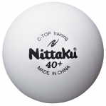 Nittaku lauatennise treeningpallid, 10 tosinat, C-Top pallid, (120 palli), NB-1466 valge